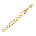 10k Yellow Gold Solid Figaro Bracelet (7.90 mm) Bids.com