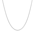 14k White Gold Round Cable Link Chain 1.1mm Bids.com