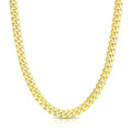6.1mm 14k Yellow Gold Semi Solid Miami Cuban Chain Bids.com