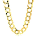 14k Yellow Gold Solid Curb Chain 10.0mm Bids.com