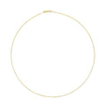 Solid 14K Yellow Gold 0.75mm Classic Box Chain Necklace. Unisex Chain - Size 16 Inches Bids.com
