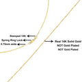 Solid 14K Yellow Gold 0.75mm Classic Box Chain Necklace. Unisex Chain - Size 16 Inches Bids.com