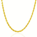 5.0mm 14k Yellow Gold Solid Diamond Cut Rope Chain Bids.com