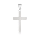 14k White Gold Flat Design Cross Pendant Bids.com
