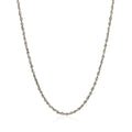 2.0mm 14k White Gold Solid Diamond Cut Rope Chain Bids.com
