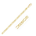 3.8mm 14k Yellow Gold Solid Figaro Chain Bids.com