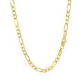 3.8mm 14k Yellow Gold Solid Figaro Chain Bids.com