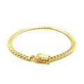 5.0mm 14k Yellow Gold Classic Miami Cuban Solid Bracelet Bids.com