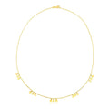 14k Yellow Gold Necklace with Circle Dangle Stations Bids.com