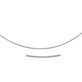 14k White Gold Thin Motif Round Omega Necklace Bids.com