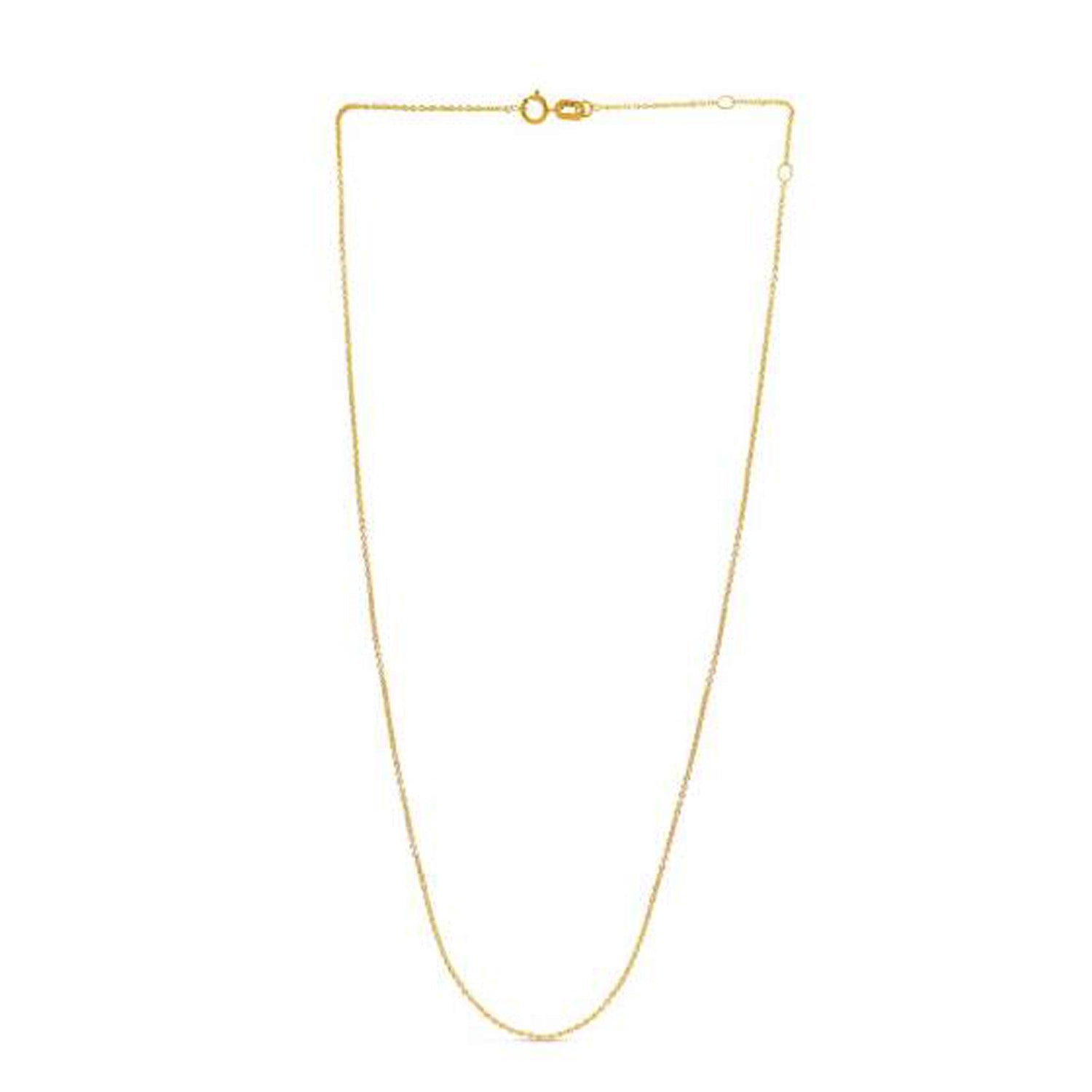 Adjustable Cable Chain in 14k Yellow Gold (0.97 mm) Bids.com