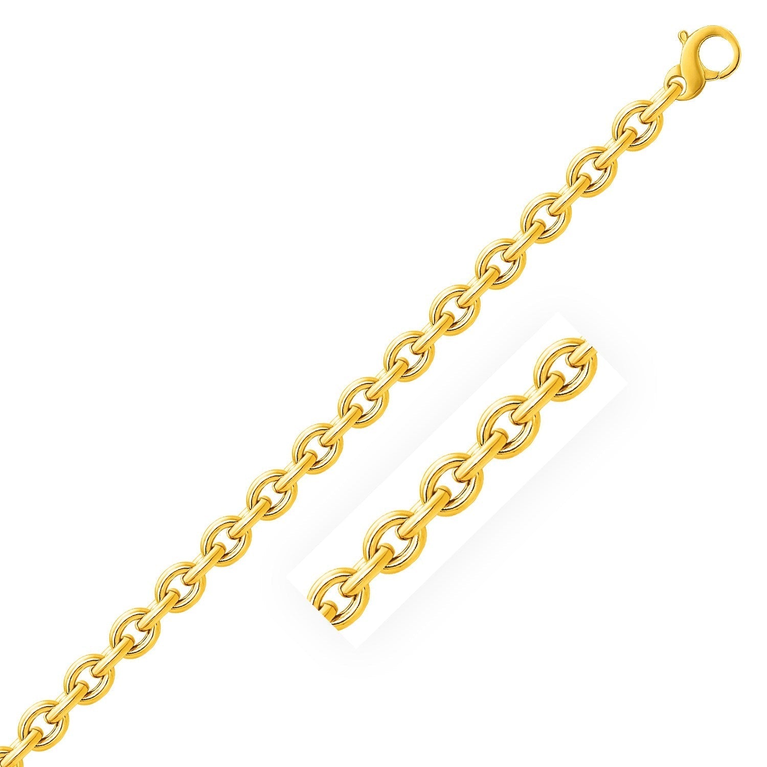 14k Yellow Gold Polished Cable Motif Bracelet Bids.com