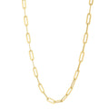 14k Yellow Gold Long Domed Paperclip Chain Necklace (4.80 mm) Bids.com