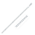 Rhodium Plated 3.7mm Sterling Silver Curb Style Chain Bids.com