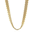 14k Yellow Gold Fancy Polished Multi-Row Panther Link Necklace Bids.com