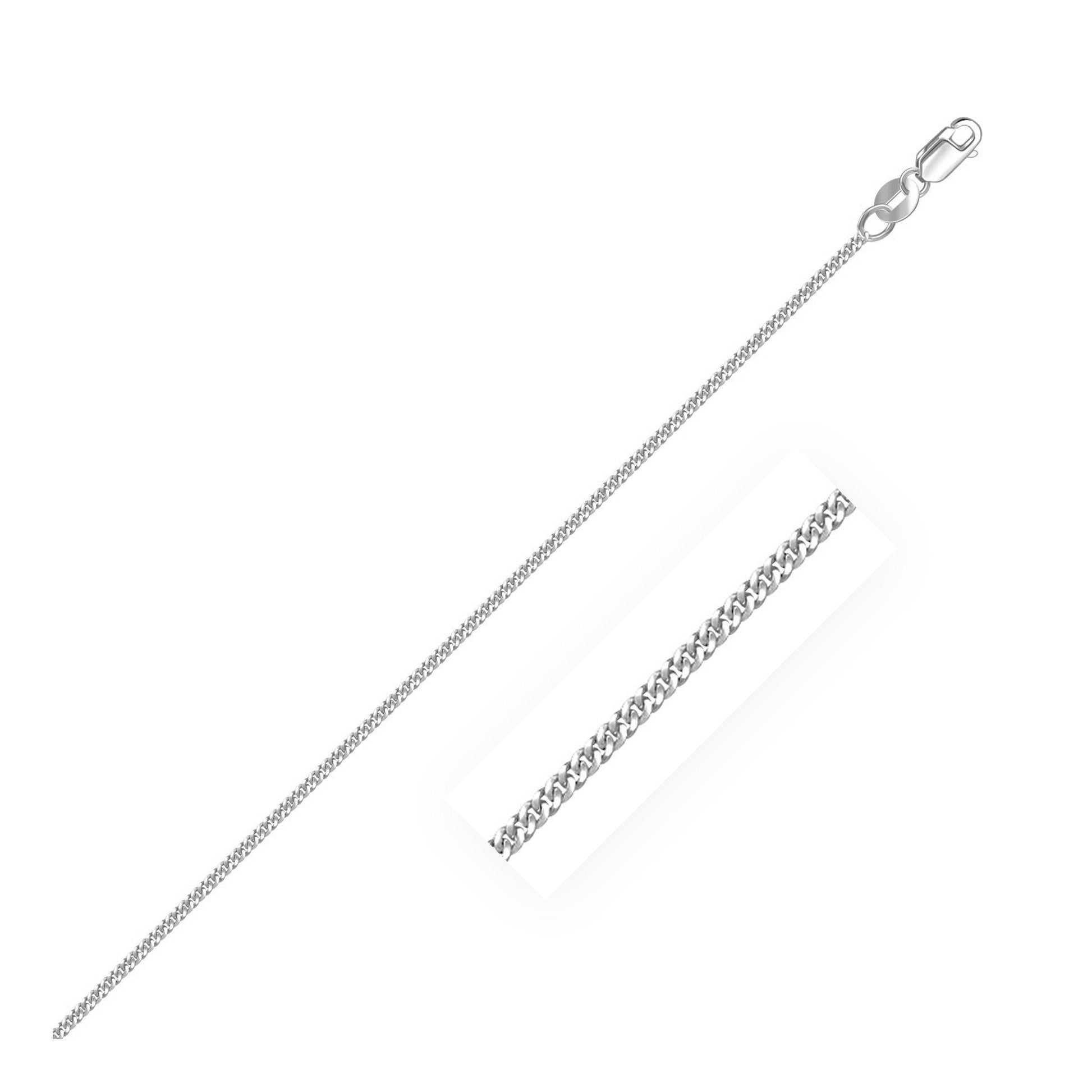 14k White Gold Gourmette Chain 1.5mm Bids.com