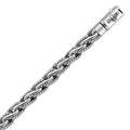 Oxidized Sterling Silver Men's Chain Bracelet in a Cable Motif Bids.com