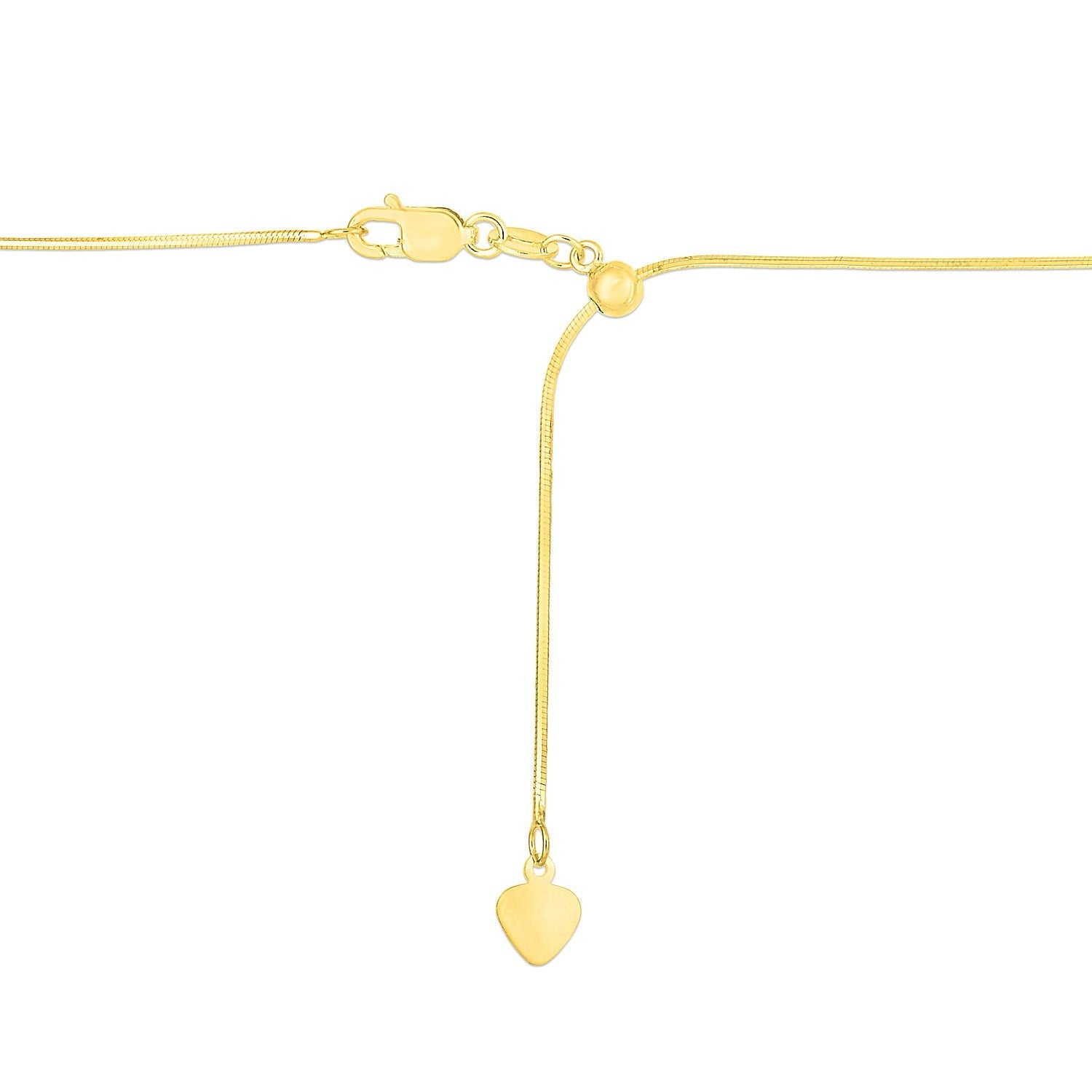 14k Yellow Gold Adjustable Snake Chain 0.85mm Bids.com