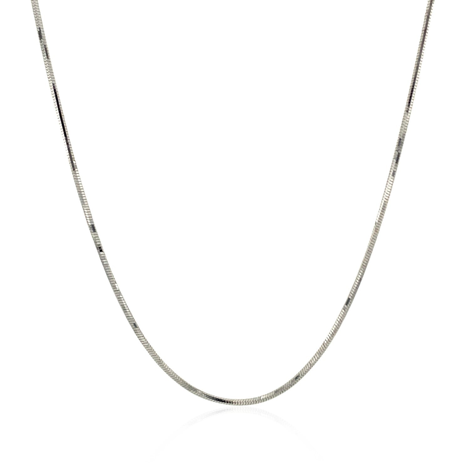14k White Gold Adjustable Snake Chain 0.85mm Bids.com