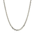 14k White Gold Diamond Cut Cable Link Chain (2.90 mm) Bids.com