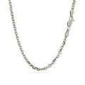 14k White Gold Diamond Cut Cable Link Chain (2.90 mm) Bids.com