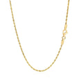 14k Yellow Gold Solid Diamond Cut Rope Chain (1.60 mm) Bids.com