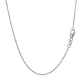 14k White Gold Round Cable Link Chain 1.1mm Bids.com
