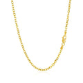 2.3mm 14k Yellow Gold Diamond Cut Cable Link Chain Bids.com