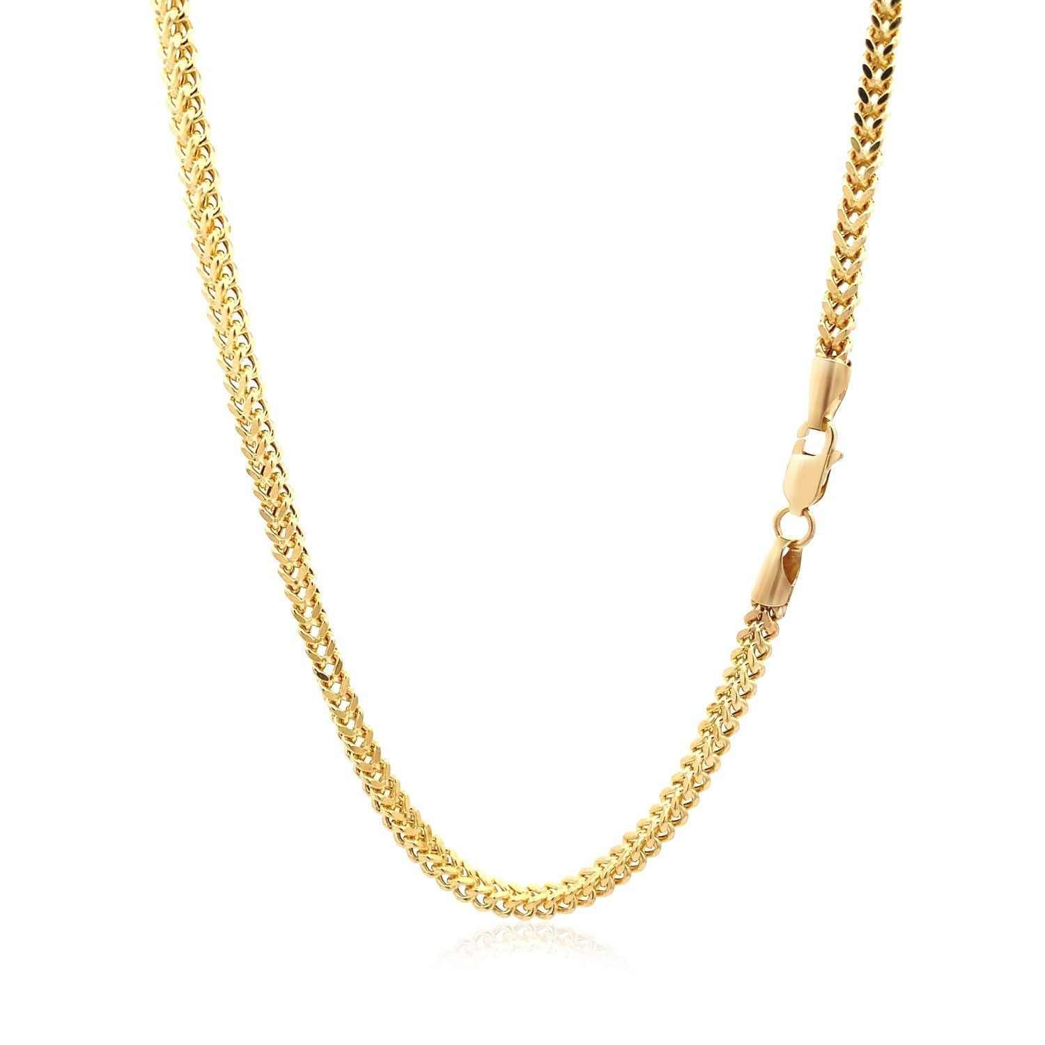 14k Yellow Gold Light Weight Wheat Chain (3.20 mm) Bids.com