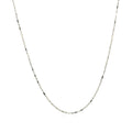 14k White Gold Diamond-Cut Bead Chain 1.0mm Bids.com