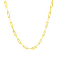 18K Yellow Gold Paperclip Chain (2.50 mm) Bids.com