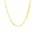 18K Yellow Gold Paperclip Chain (2.50 mm) Bids.com