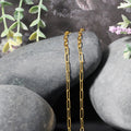 18K Yellow Gold Paperclip Chain (2.50 mm) Bids.com
