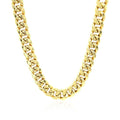 7.25mm 10k Yellow Gold Semi Solid Miami Cuban Chain Bids.com