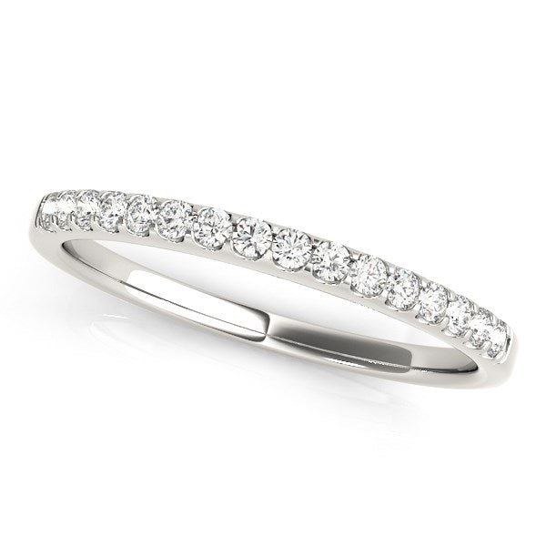 14k White Gold Diamond Scalloped Set Wedding Band (1/6 cttw) Bids.com