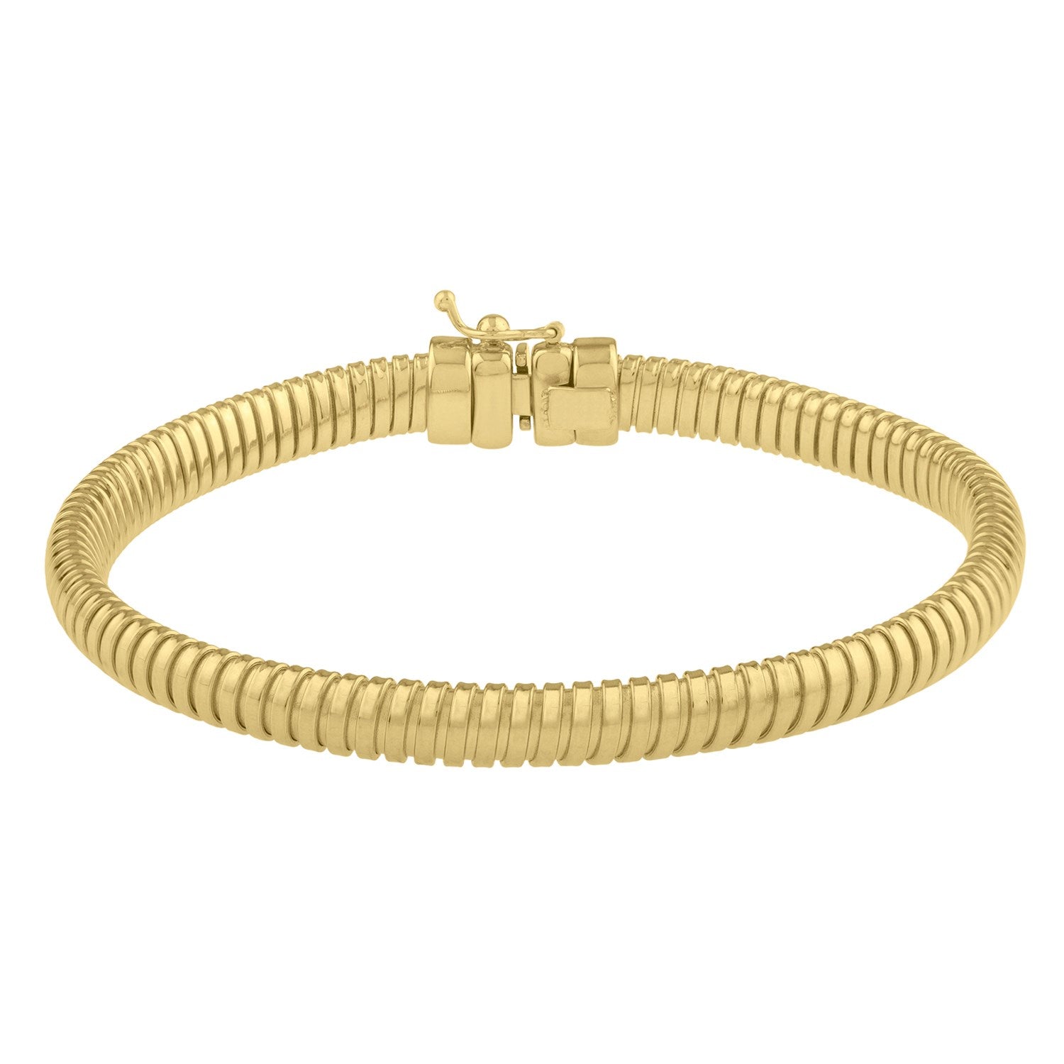 14k Yellow Gold Tubogas Bracelet (5.00 mm) Bids.com