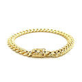 10k Yellow Gold Semi Solid Miami Cuban Bracelet (7.20 mm) Bids.com
