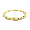 10k Yellow Gold Semi Solid Miami Cuban Bracelet (7.20 mm) Bids.com