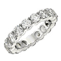 Round Cut Lab Grown Diamond Eternity Ring in 14k White Gold (3 cttw FG/VS2) Bids.com