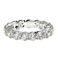 Round Cut Lab Grown Diamond Eternity Ring in 14k White Gold (3 cttw FG/VS2) Bids.com