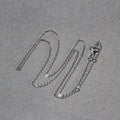 Double Extendable Piatto Chain in 14k White Gold (1.2mm) Bids.com