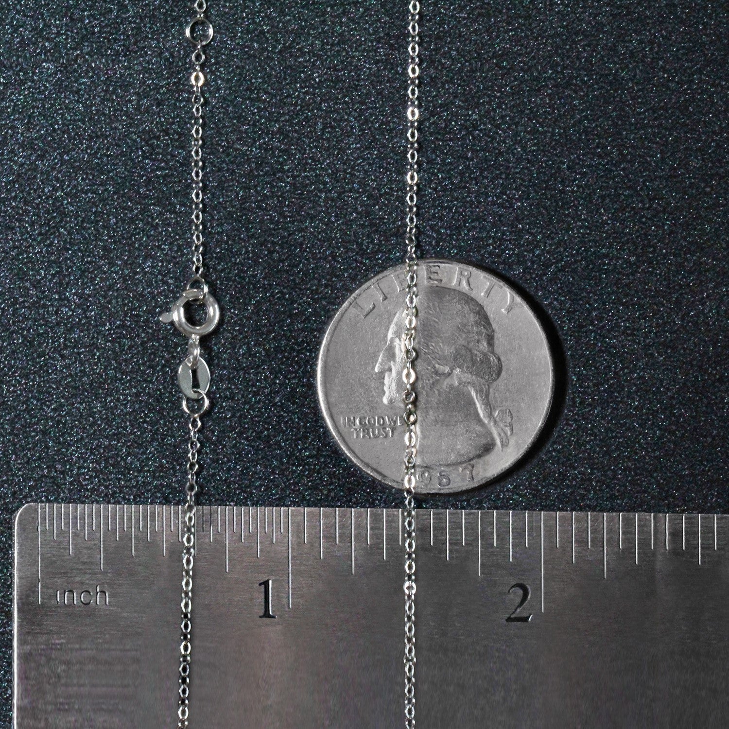 Double Extendable Piatto Chain in 14k White Gold (1.2mm) Bids.com