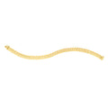 14k Yellow Gold 7 1/2 inch Laurel Leaf Bracelet with Diamond (7.40 mm) Bids.com
