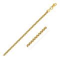 14k Yellow Gold Solid Round Box Chain 2.5 mm Bids.com