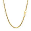 14k Yellow Gold Solid Round Box Chain 2.5 mm Bids.com