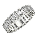 Emerald Cut Lab Grown Diamond Eternity Ring in 14k White Gold (4 cttw FG/VS2) Bids.com