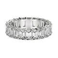 Emerald Cut Lab Grown Diamond Eternity Ring in 14k White Gold (4 cttw FG/VS2) Bids.com