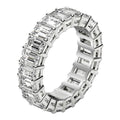 Emerald Cut Lab Grown Diamond Eternity Ring in 14k White Gold (4 cttw FG/VS2) Bids.com