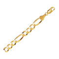 10k Yellow Gold Solid Figaro Bracelet (7.90 mm) Bids.com