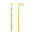 14k Yellow Gold Polished Drop Earrings Bids.com
